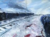 EXODUS - Fahrt in die Vernichtungslager, Öl auf Baumwolle, 110 x 260 cm.jpg